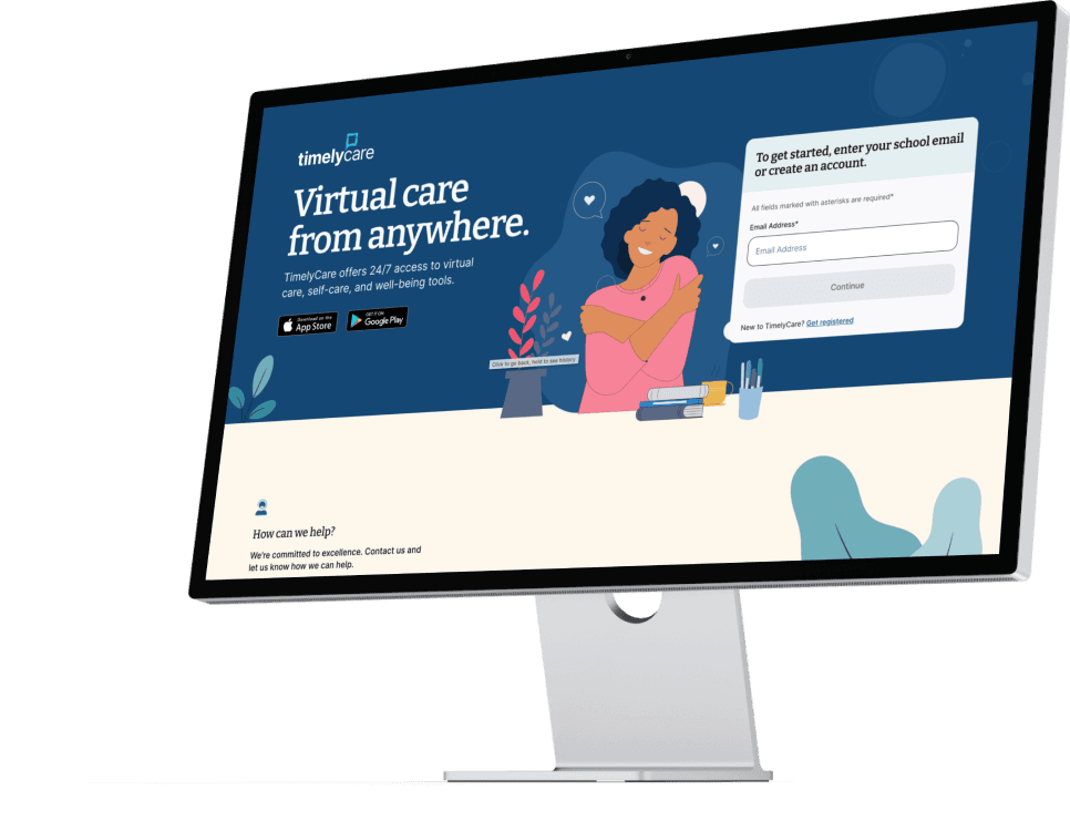 TimelyCare laptop view