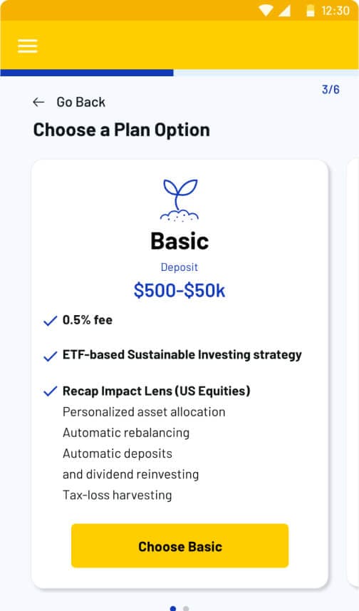 Recap Investing features