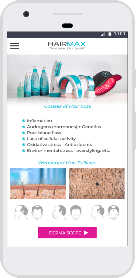 HairMax app interface
