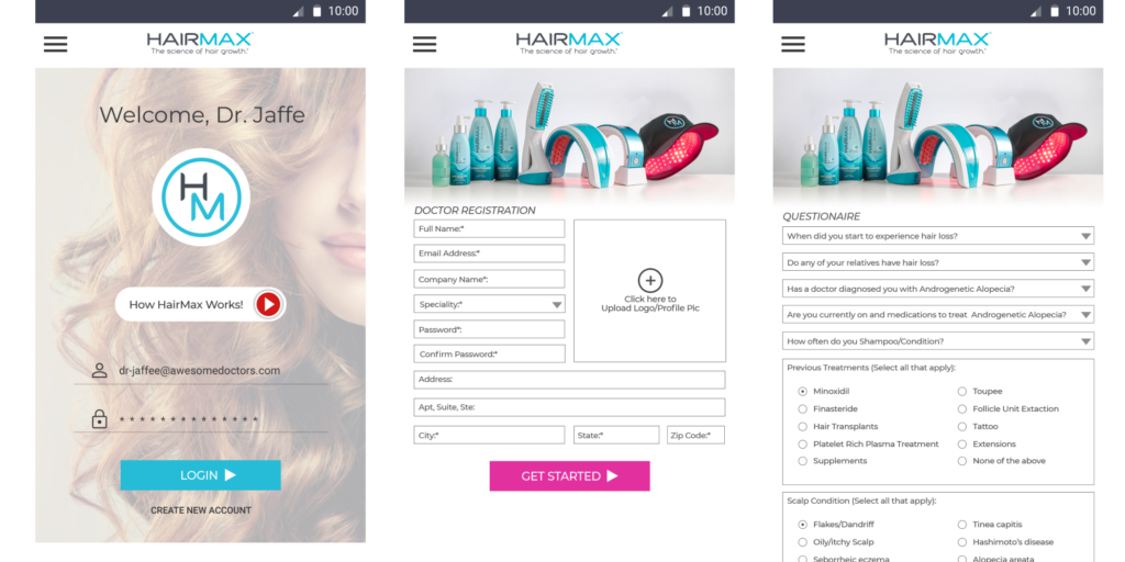 UppLabs created Healthcare app for preventing hair loss. HairMax mobile app