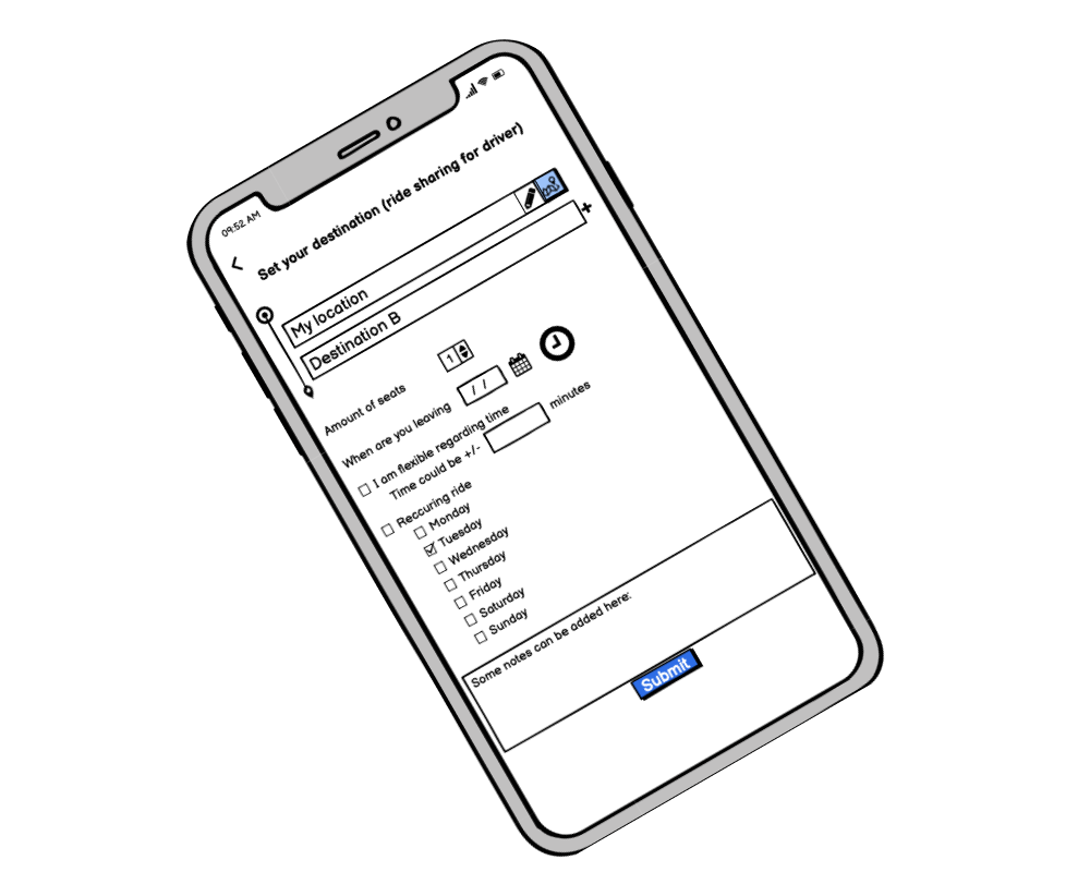 Examples of wireframes by UppLabs. Wireframe creation services. Picking location