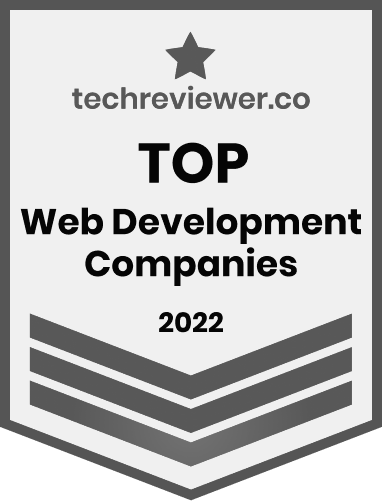 Techreviewer. TOP web development companies 2022. UppLabs. B&W
